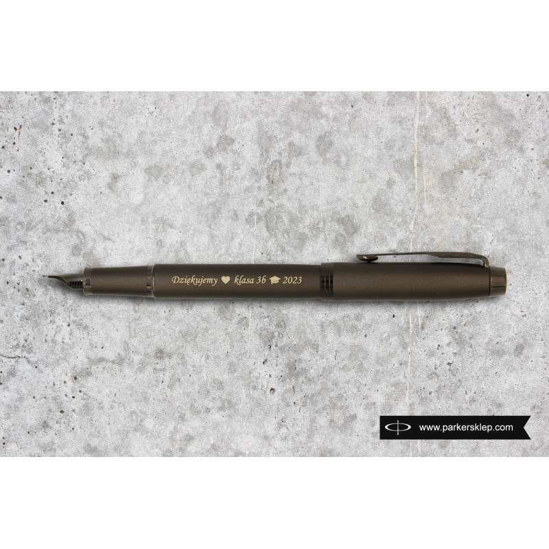Pióro wieczne Parker IM Professionals Monochrome Bronze w Pudełku z Grawerem [2172958/1]
