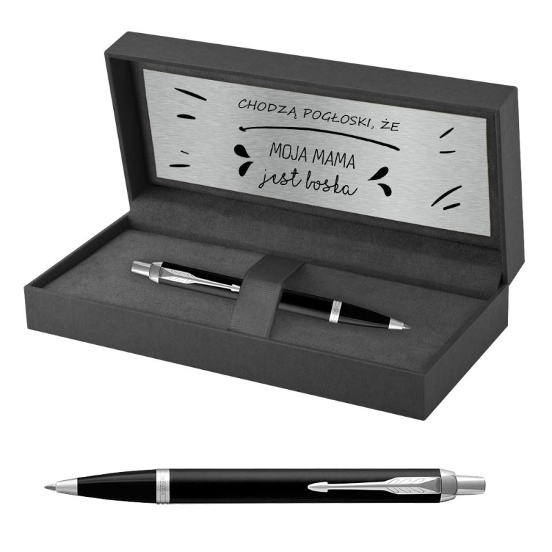 Długopis Parker IM Czarny Matowy CT w Pudełku z Grawerem [2143632/7]