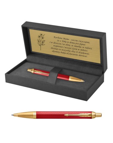Długopis Parker IM Premium Czerwony GT w Pudełku z Grawerem [2143644/2]