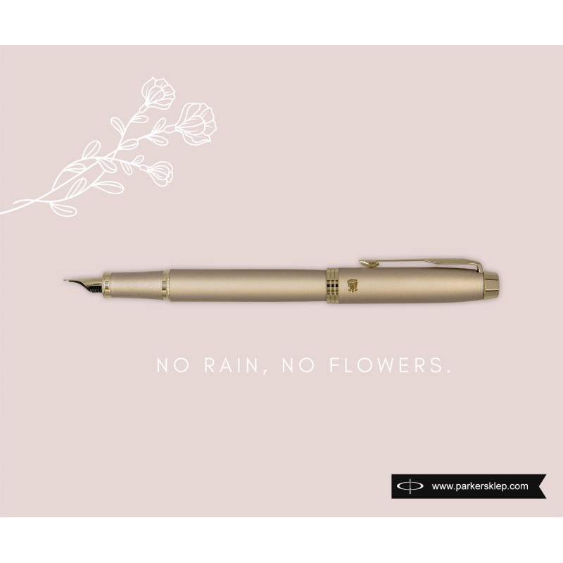 Pióro wieczne Parker IM Professionals Monochrome Champagne w Pudełku z Grawerem [2172953/1]