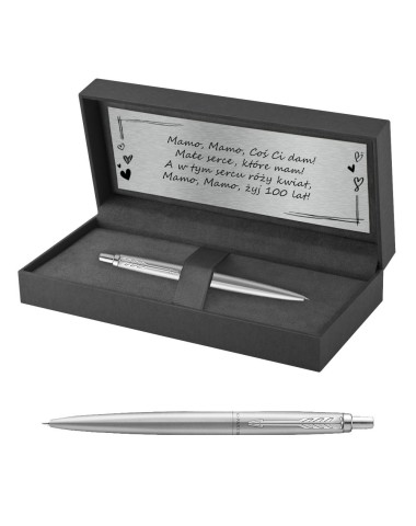 Długopis Parker Jotter XL Monochrome Srebrny w Pudełku z Grawerem [2122756/3]