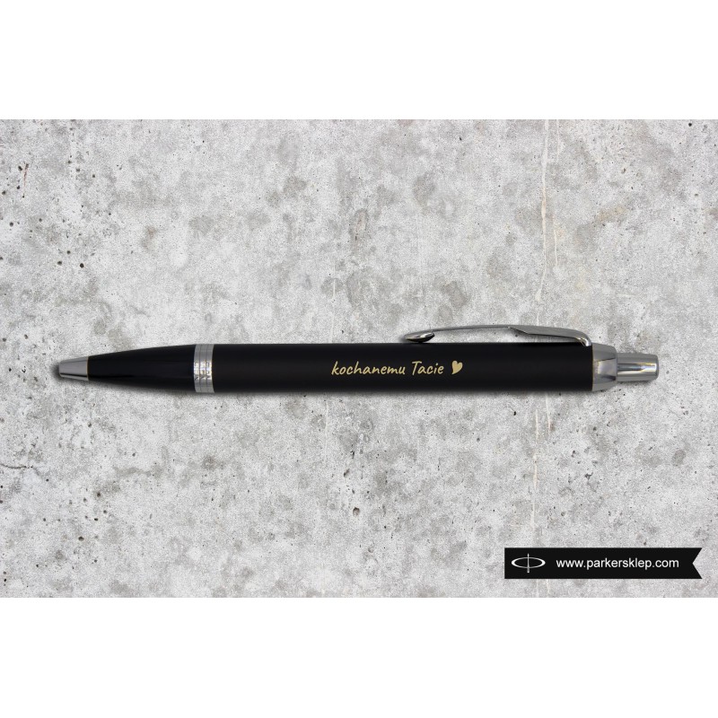 Długopis i Pióro Parker IM Czarny Matowy CT w Pudełku z Grawerem [2143632/9]