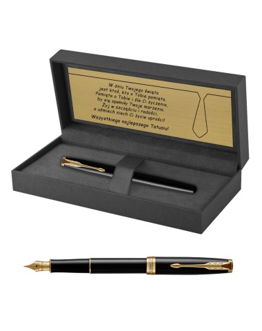 Pióro wieczne Parker Sonnet Czarne GT w Pudełku z Grawerem [1931495/2]