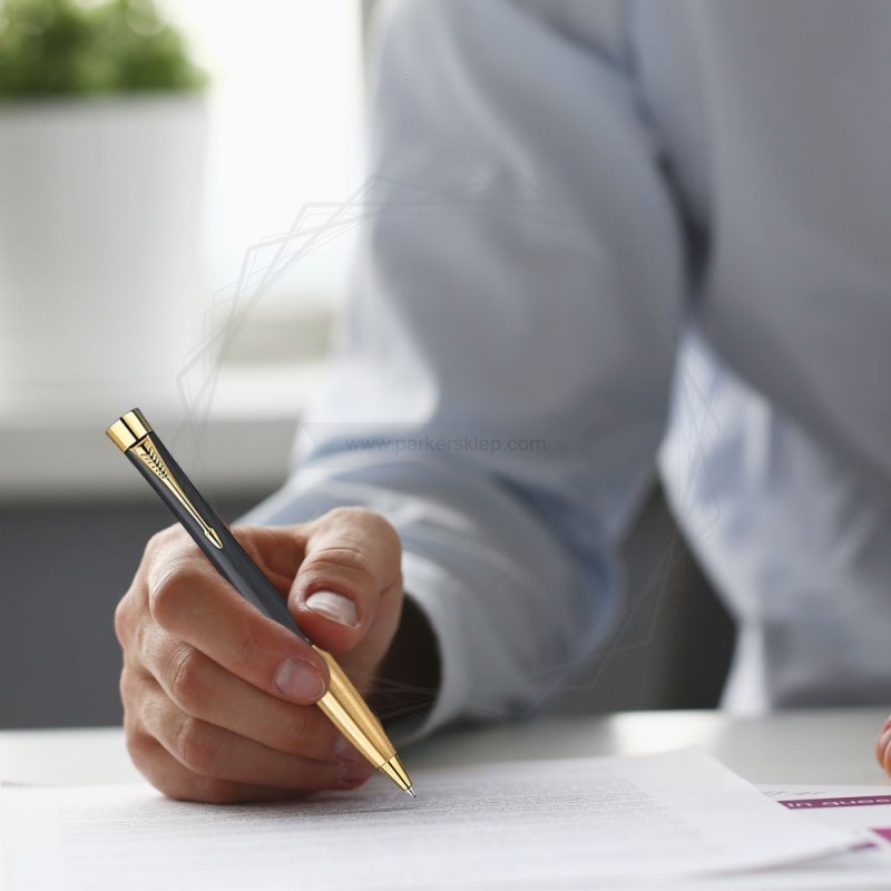 Długopis i Pióro Parker Urban Czarny GT w Pudełku z Grawerem [2143640/6]