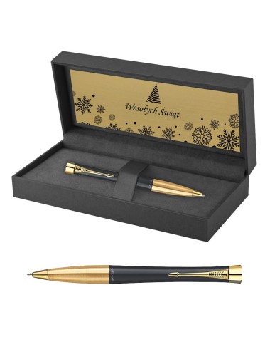 Długopis Parker Urban Czarny Matowy GT w Pudełku z Grawerem [2143640/7]