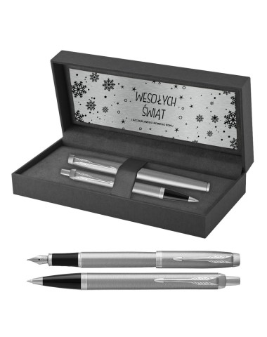 Długopis i Pióro Parker IM Srebrny CT w Pudełku z Grawerem [2143631/6]