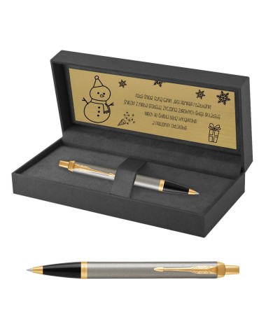 Długopis Parker IM Brushed Metal GT w Pudełku z Grawerem [1931670/3]