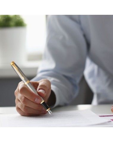 Pióro wieczne Parker IM Brushed Metal GT w Pudełku z Grawerem [1931649/2]