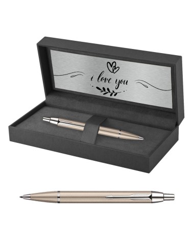 Długopis Parker IM Brushed Metal CT z tabliczką i grawerem [S0856470/2]