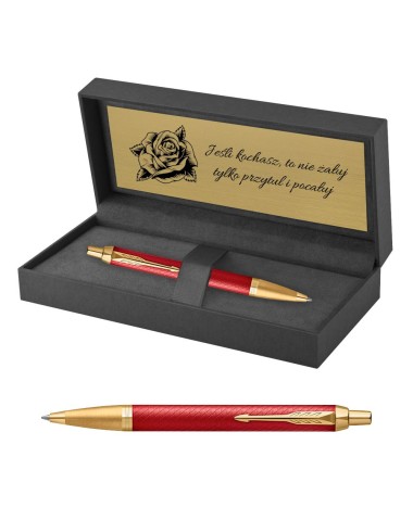 Długopis Parker IM Premium Czerwony GT w Pudełku z Grawerem [2143644/3]