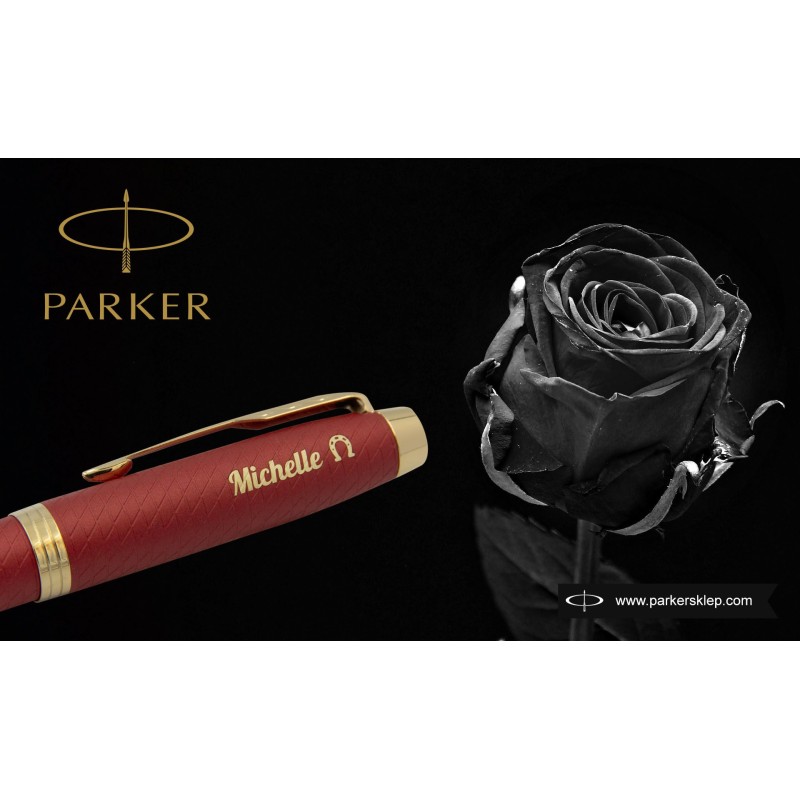 Pióro wieczne Parker IM Premium Czerwone GT w pudełku z grawerem [2143650/1]