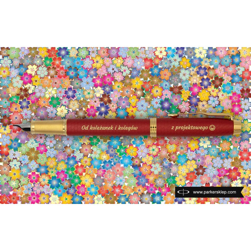 Pióro wieczne Parker IM Premium Czerwone GT w pudełku z grawerem [2143650/1]
