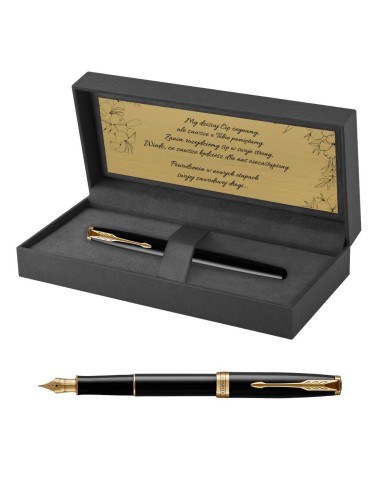 Pióro wieczne Parker Sonnet Czarne GT w Pudełku z Grawerem [1931495/4]