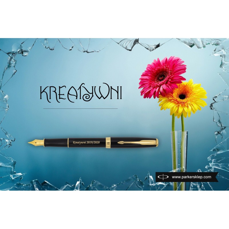 Pióro wieczne Parker Sonnet Czarne GT w Pudełku z Grawerem [1931495/4]