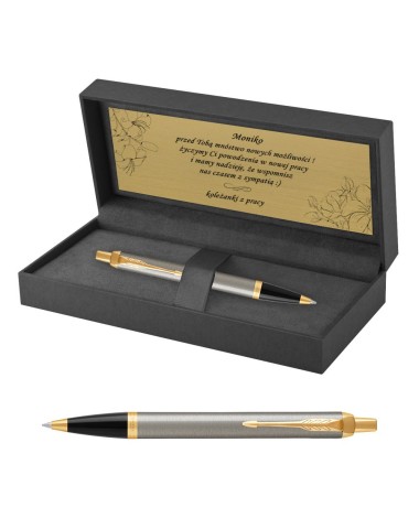 Długopis Parker IM Brushed Metal GT w Pudełku z Grawerem [1931670/7]