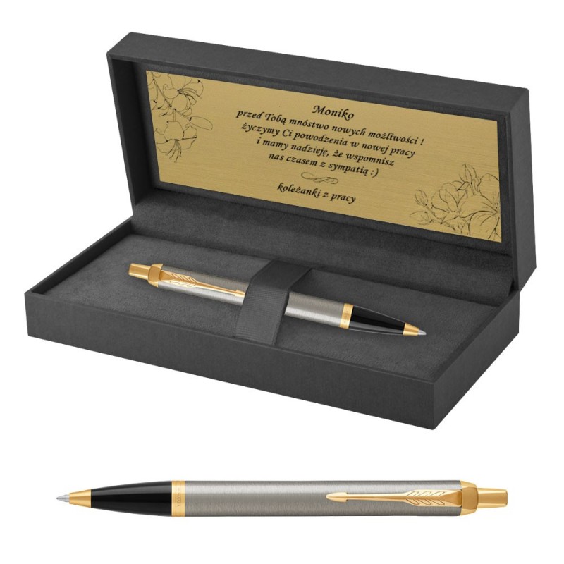 Długopis Parker IM Brushed Metal GT w Pudełku z Grawerem [1931670/7]