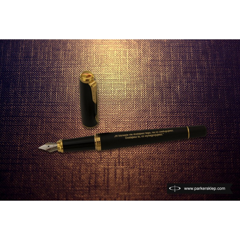 Pióro wieczne Parker Urban Muted Black GT w Pudełku z Grawerem [1931601/7]