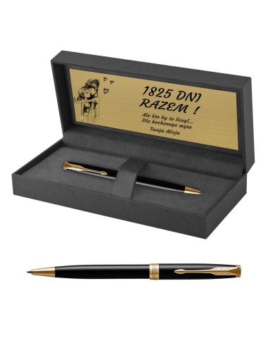 Długopis Parker Sonnet Czarny GT w Pudełku z Grawerem [1931497/9]