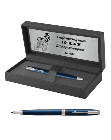 Długopis Parker Sonnet Niebieska Laka CT w Pudełku z Grawerem [1931536/1]