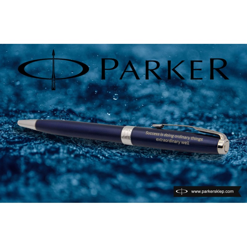 Długopis i Pióro Parker Sonnet Niebieska Laka CT w Pudełku z Grawerem [1931536/2]