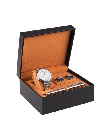 Zestaw Pióro wieczne Parker IM Stainless Steel CT + Zegarek Perfect + Spinki [2143635/7]