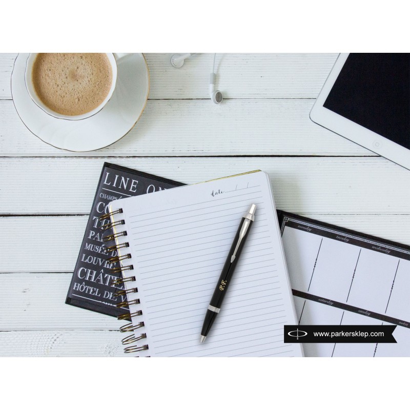 Zestaw Długopis Parker IM Czarny CT + Zegarek Perfect + Spinki [1931665/1]