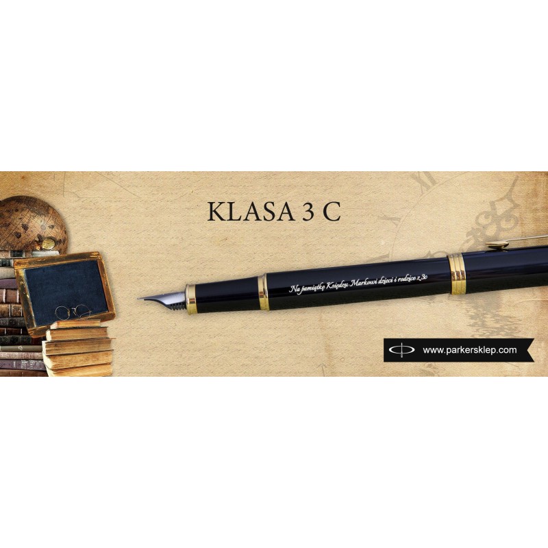 Zestaw Pióro wieczne Parker IM Czarne + Zegarek G. Rossi + Tłoczek[1931652/10]
