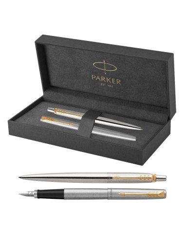 Długopis + Pióro Wieczne Parker Jotter Stalowe GT [1953182/1]