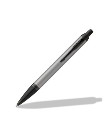 Długopis i Pioro Parker IM Achromatic Srebrny w Pudełku z Grawerem [2127752/2]