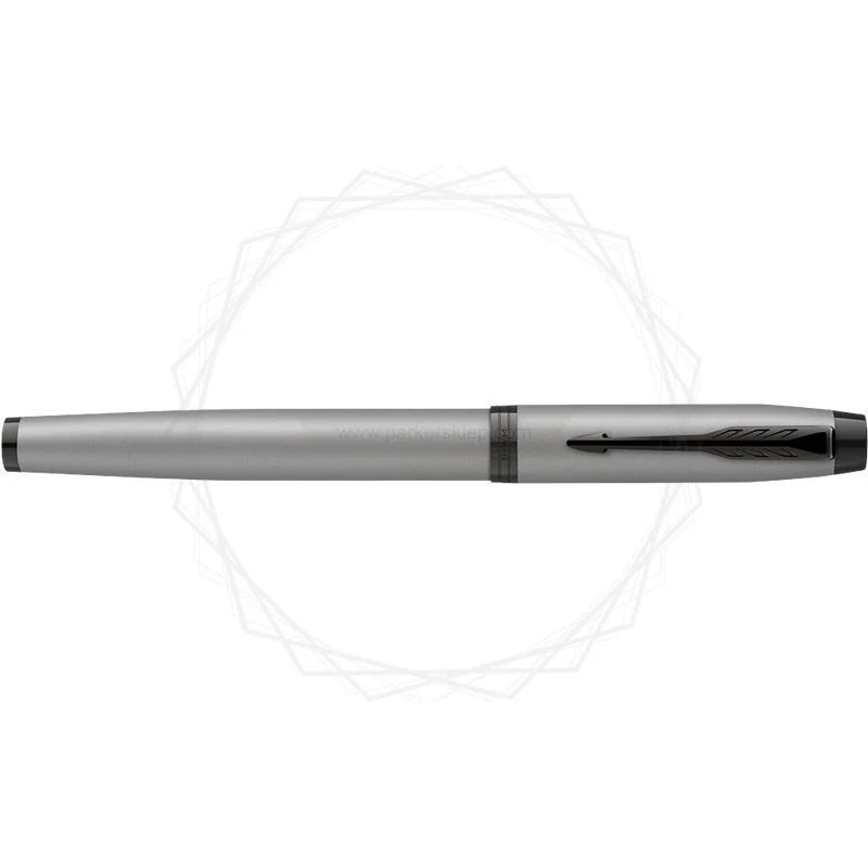 Długopis i Pioro Parker IM Achromatic Srebrny w Pudełku z Grawerem [2127752/2]