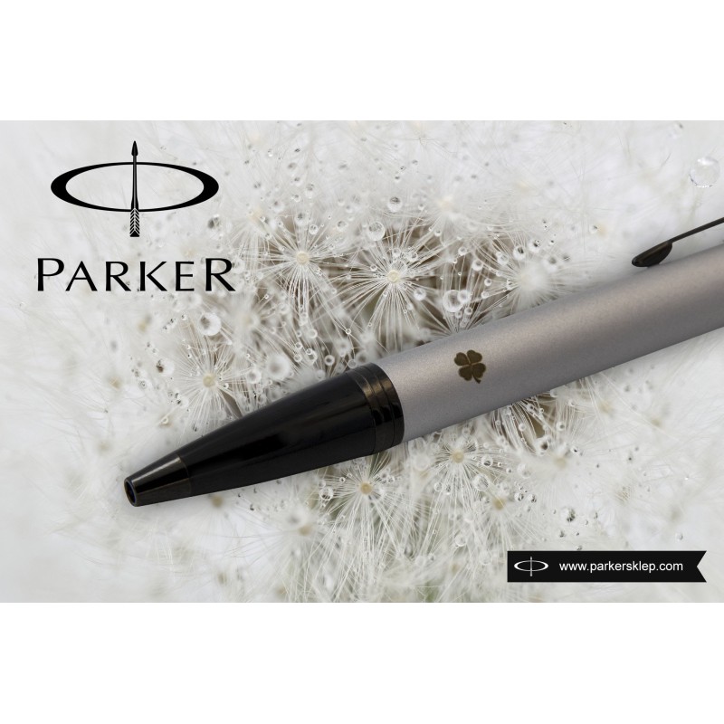 Długopis i Pioro Parker IM Achromatic Srebrny w Pudełku z Grawerem [2127752/2]