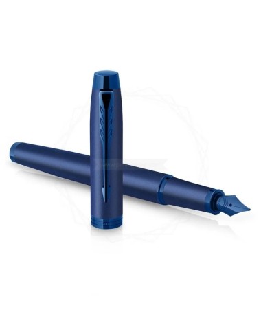 Długopis + Pióro Parker IM Professionals Monochrome Blue z grawerem [2172966/2]