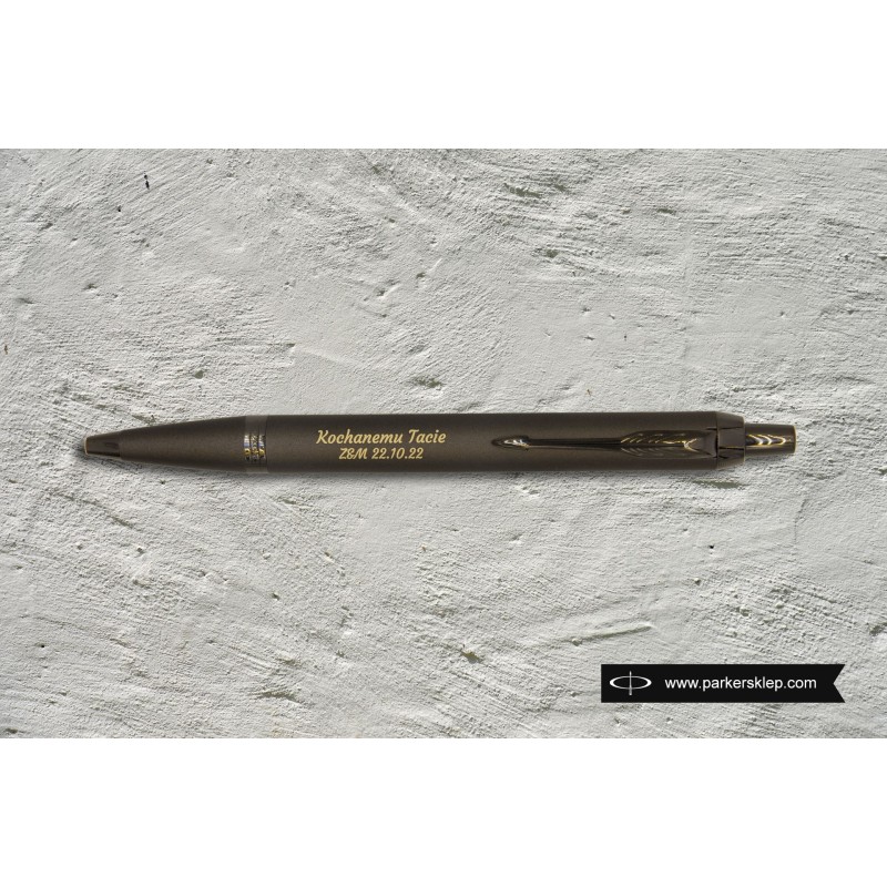 Długopis + Pióro Parker IM Professionals Monochrome Bronze z Grawerem [2172961/2]